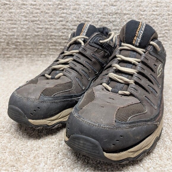 Skechers Afterburn 50125 Men’s Sneakers Size 14 Black Memory Foam Athletic Shoes - Picture 2 of 14